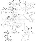 Part Location Diagram of 156866 Poulan Deck, Mower Complete
